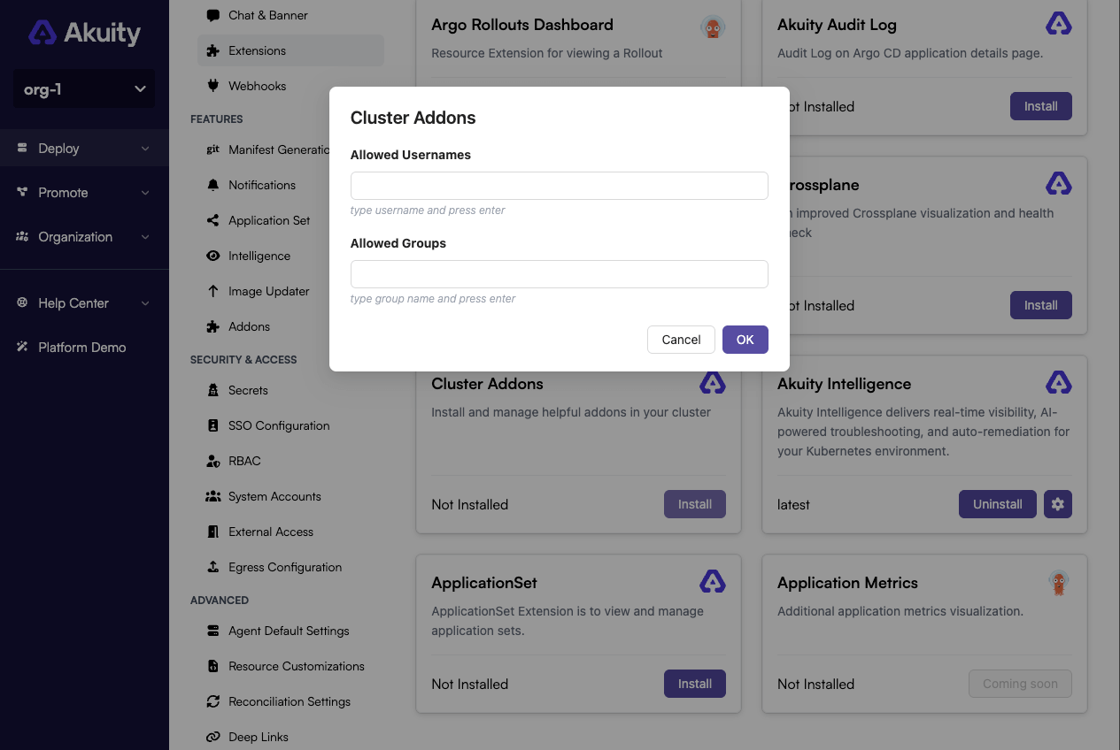 Install Addons Extension