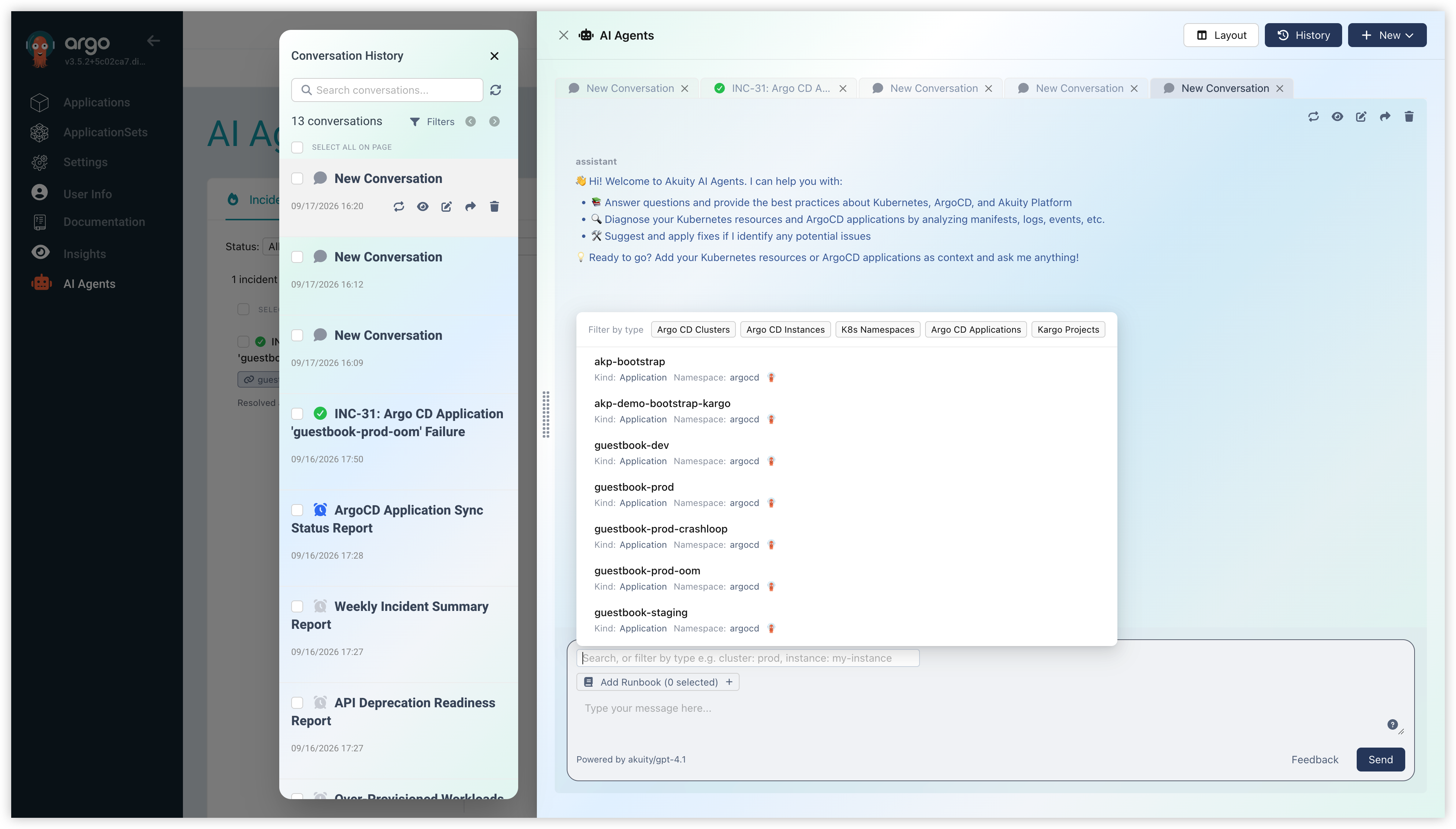 Context selection