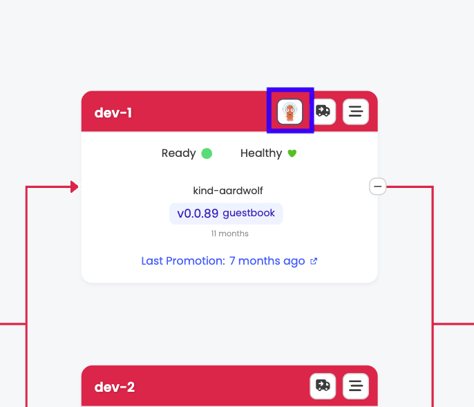 Kargo stage node with Argo CD button