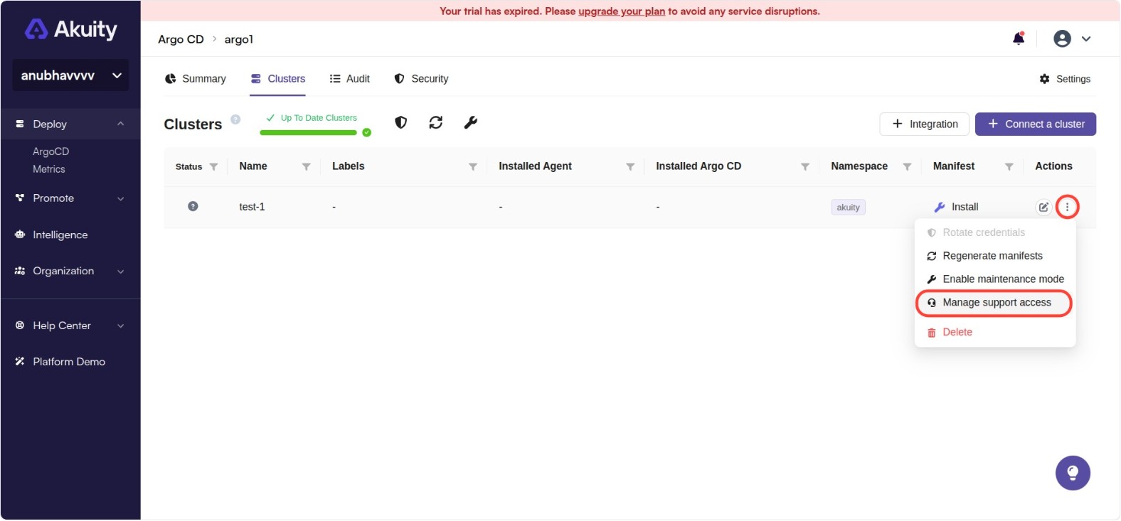Support Access Section