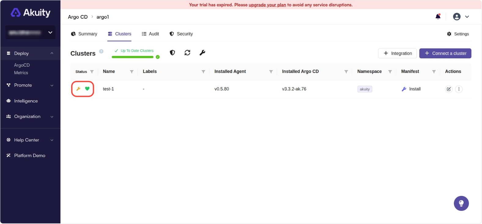 Cluster in Maintenance Mode