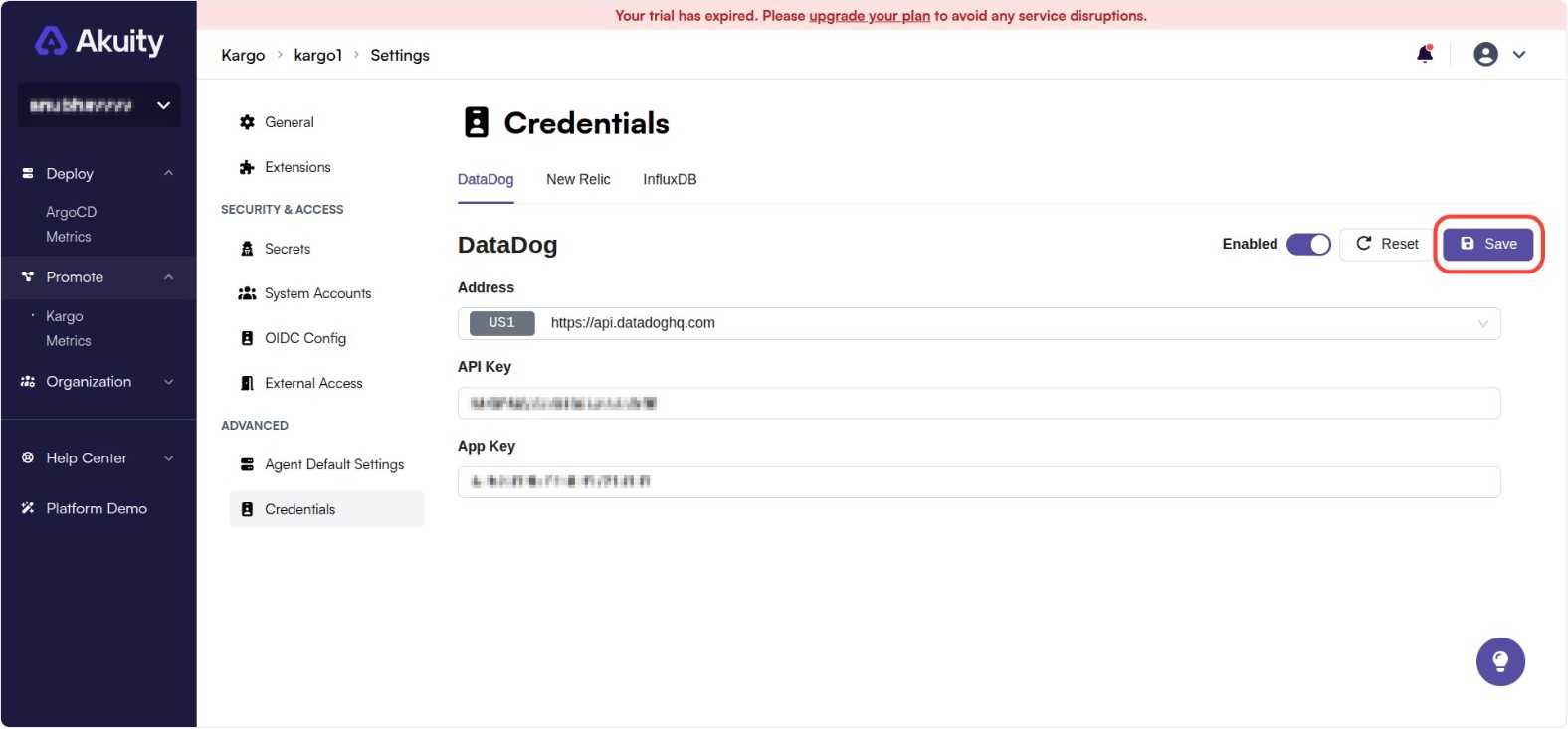 DataDog Configuration