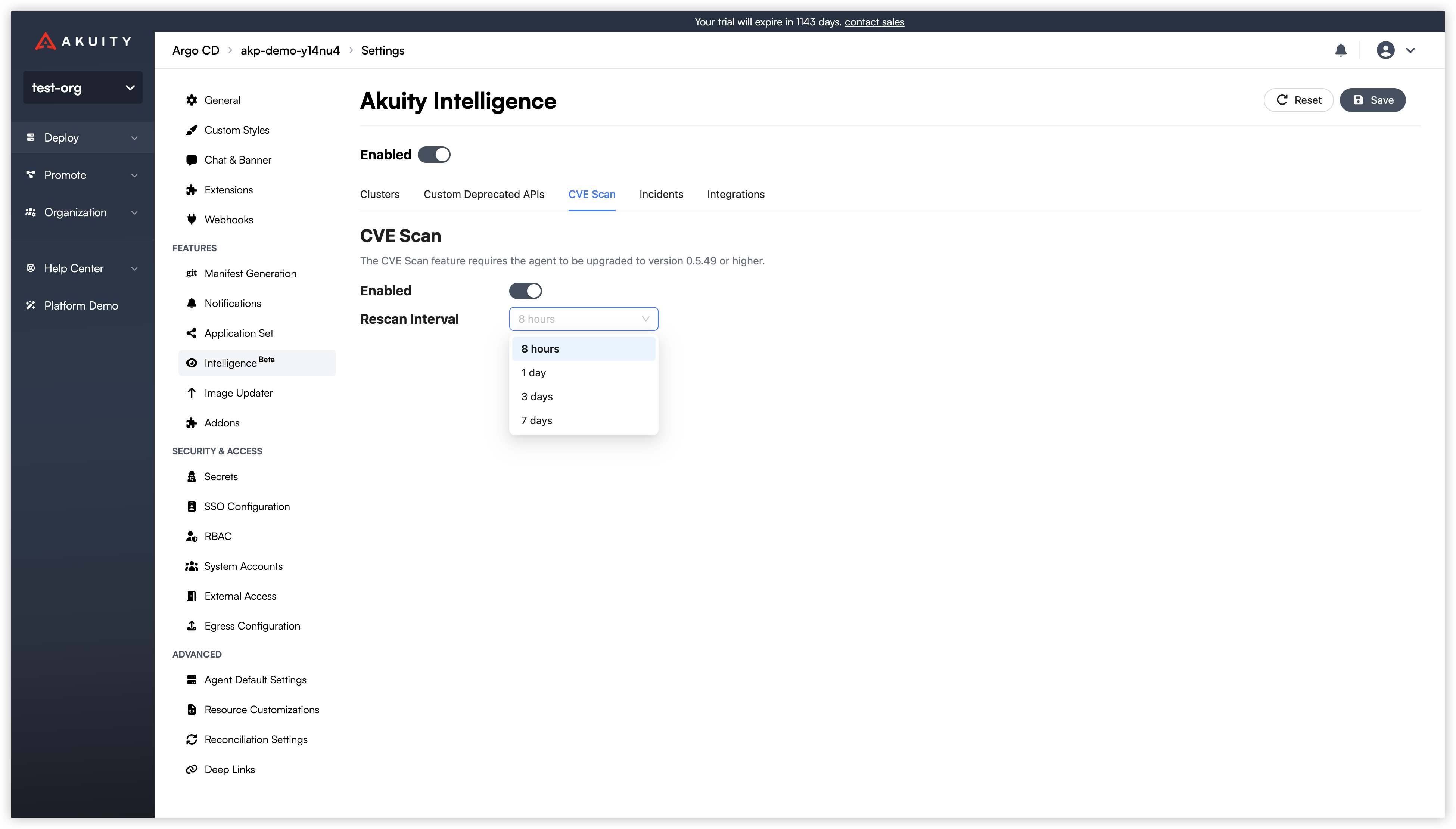 Enable CVE Scanning