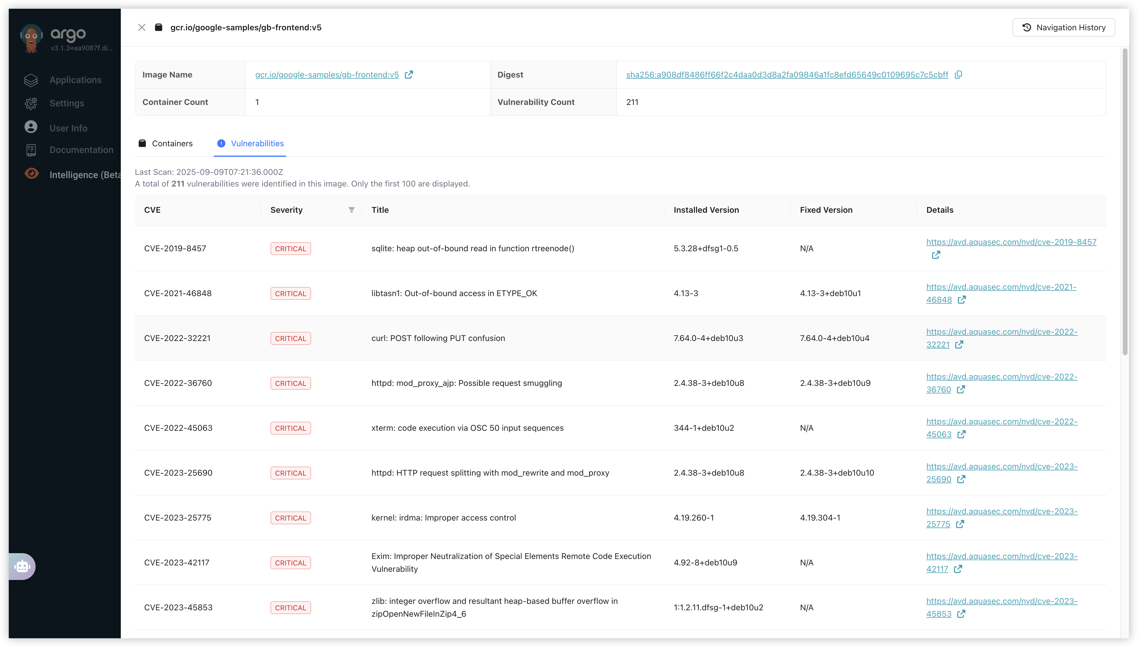 CVE Results