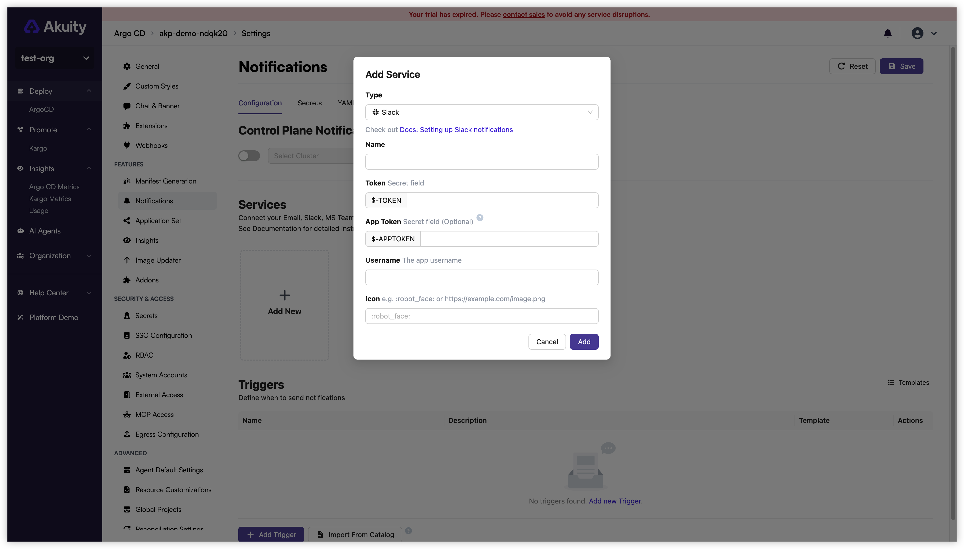 Slack service