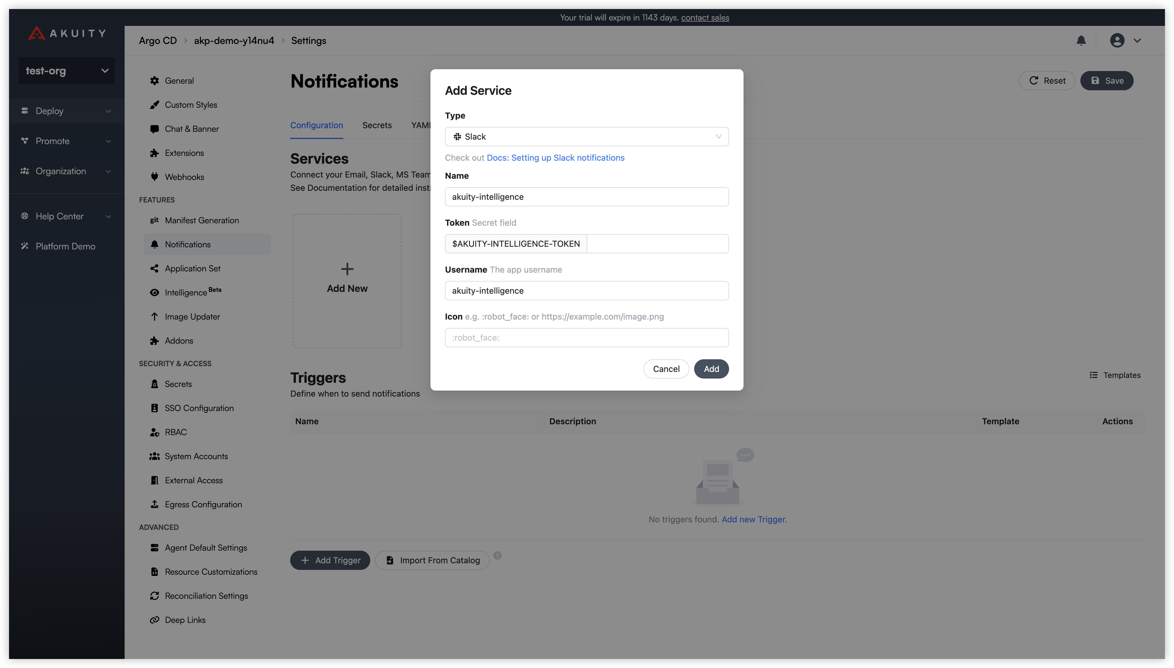 Slack service