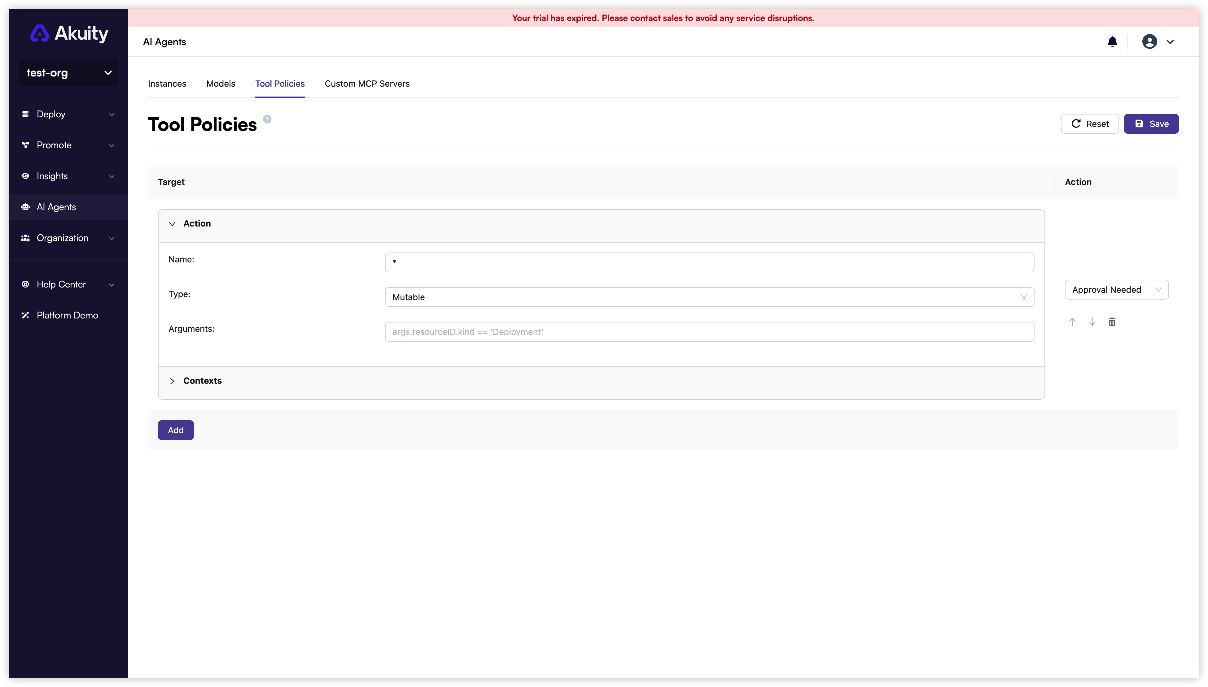 Tool policies