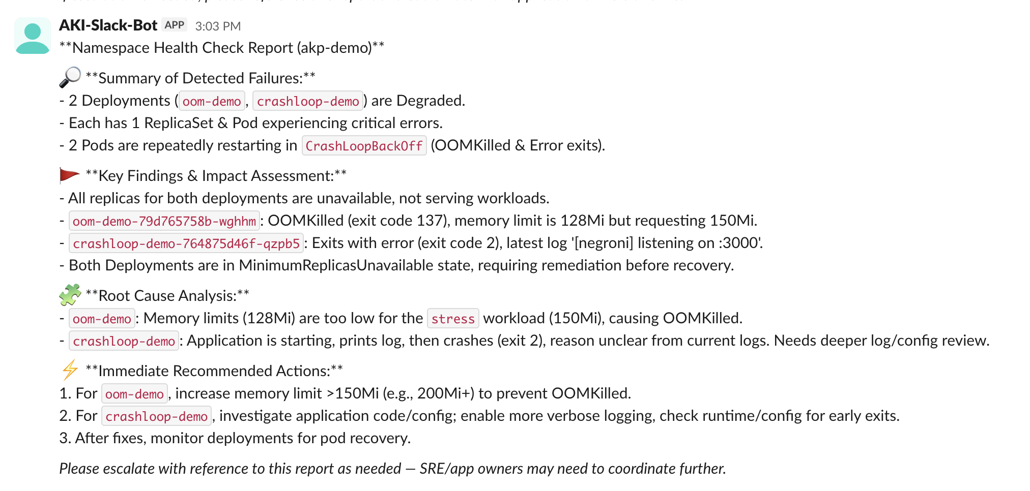 Task Report in Slack