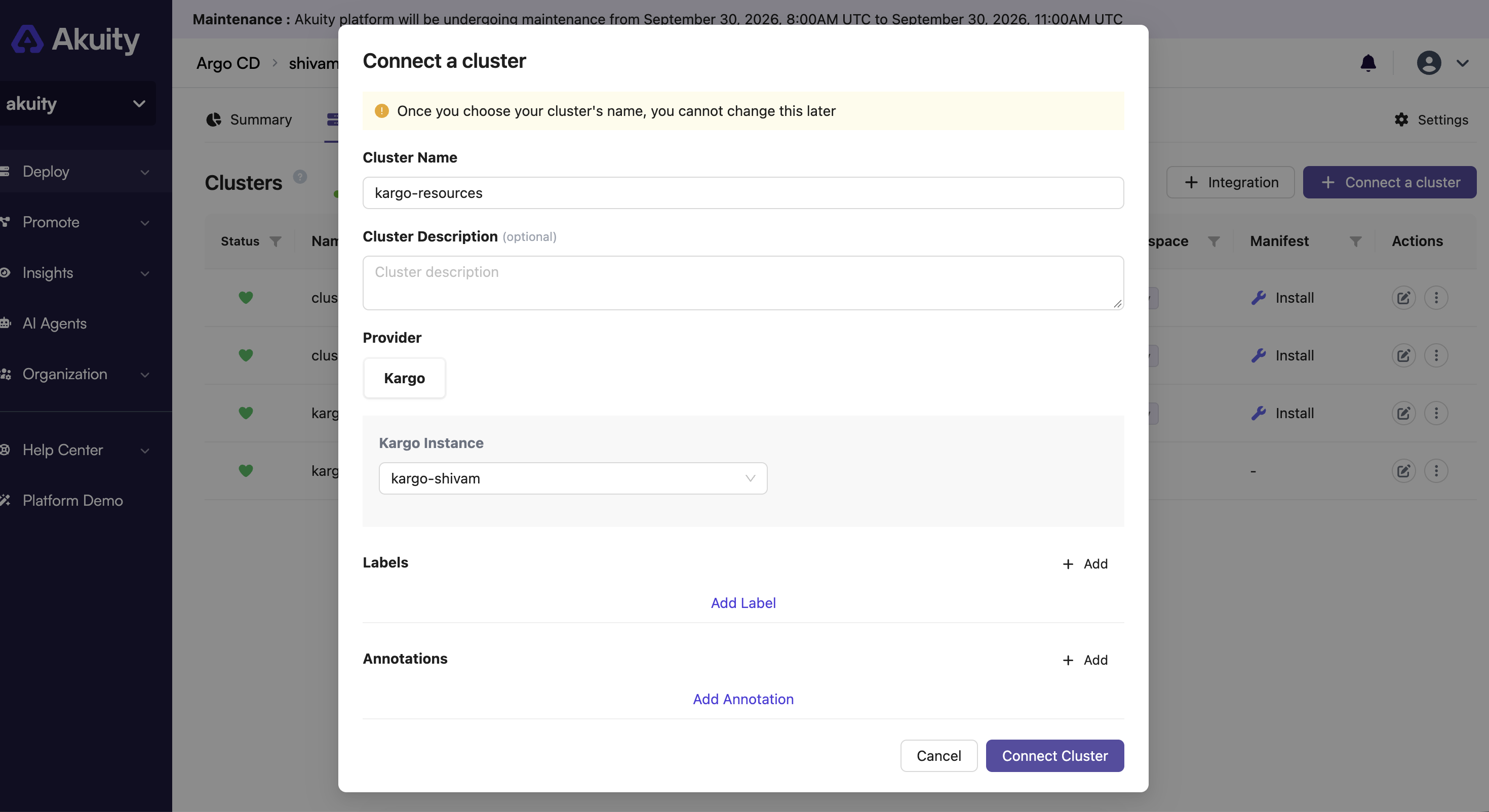 Register a Kargo instance