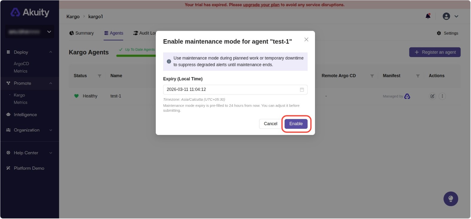 Maintenance Mode Modal