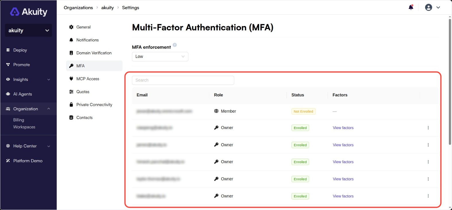 Manage MFA