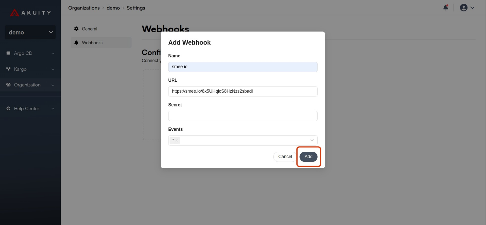 Webhook Setup