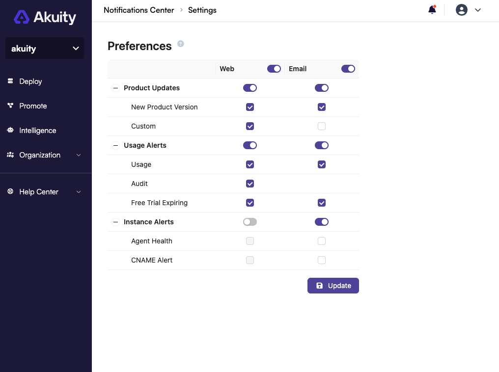 Notification Settings