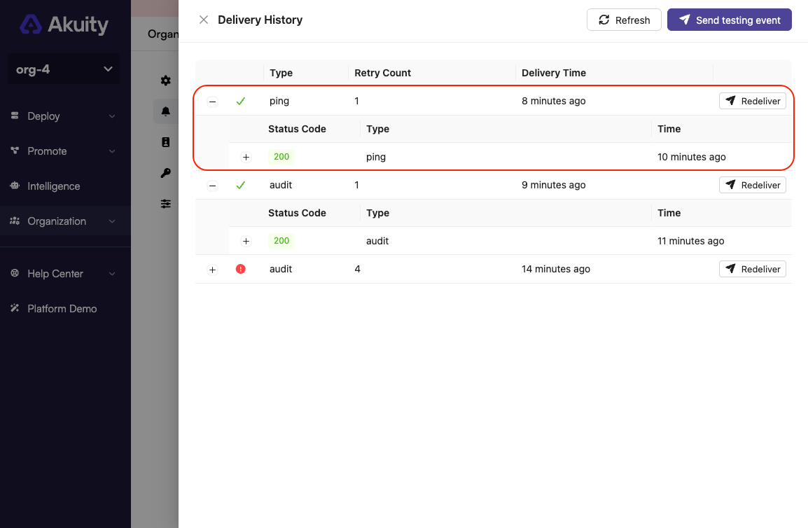 Webhook Testing Response