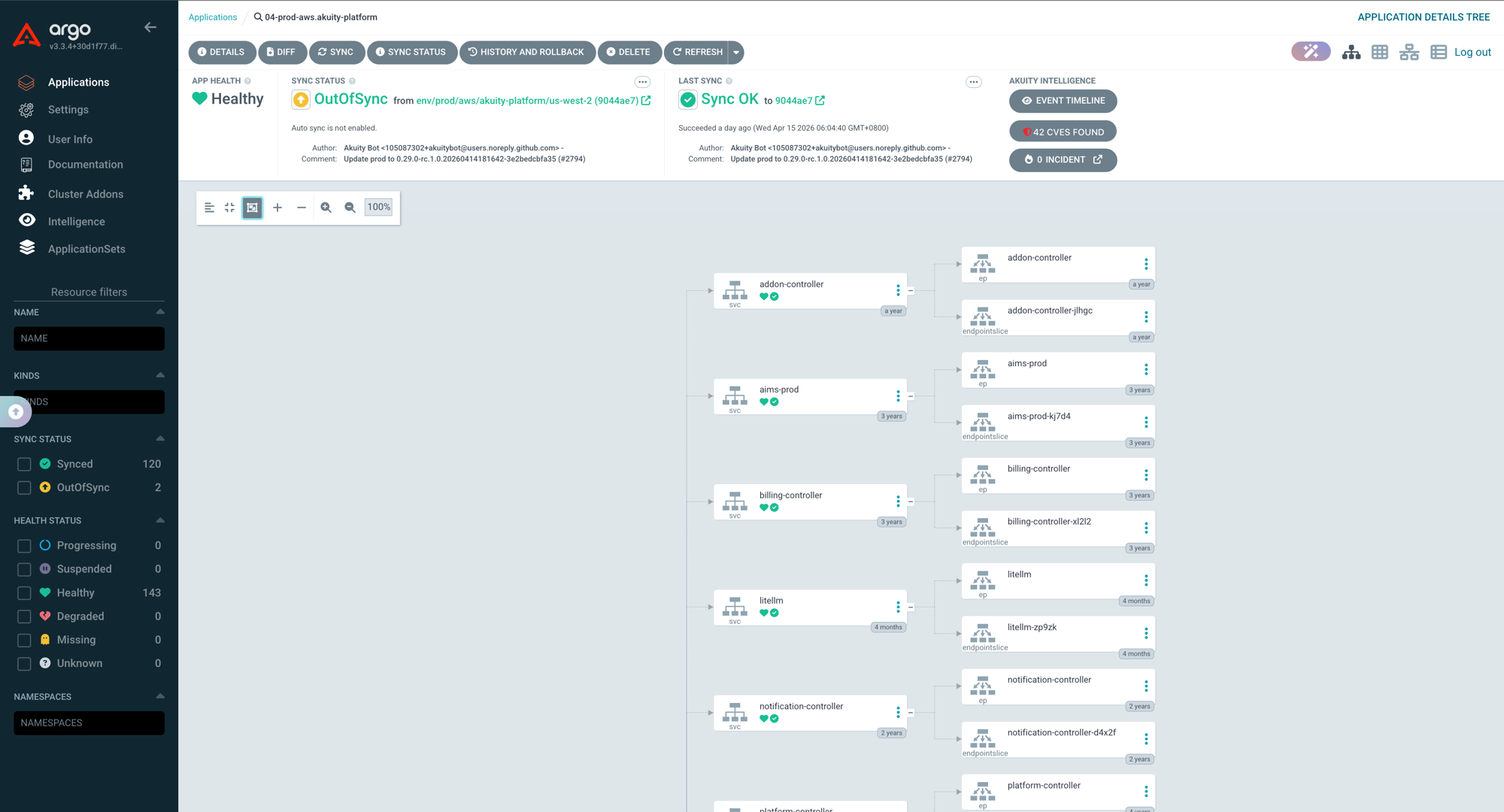 CVE Found in Application Detail